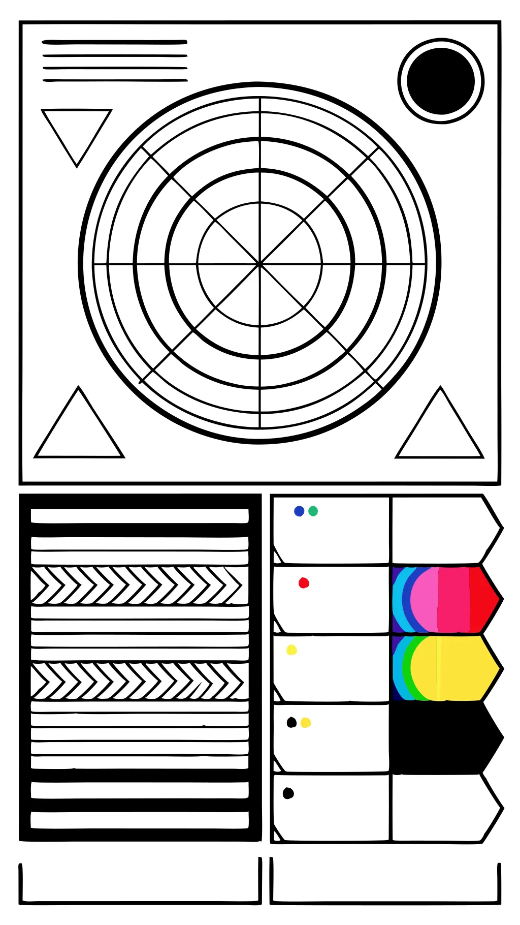 Page de test pour l’imprimante des couleurs